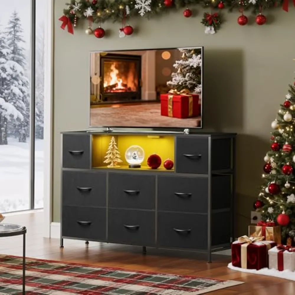 Black Dresser TV Stand for 45