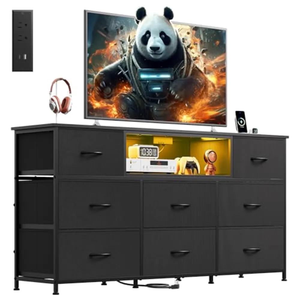 Black Dresser TV Stand for 50