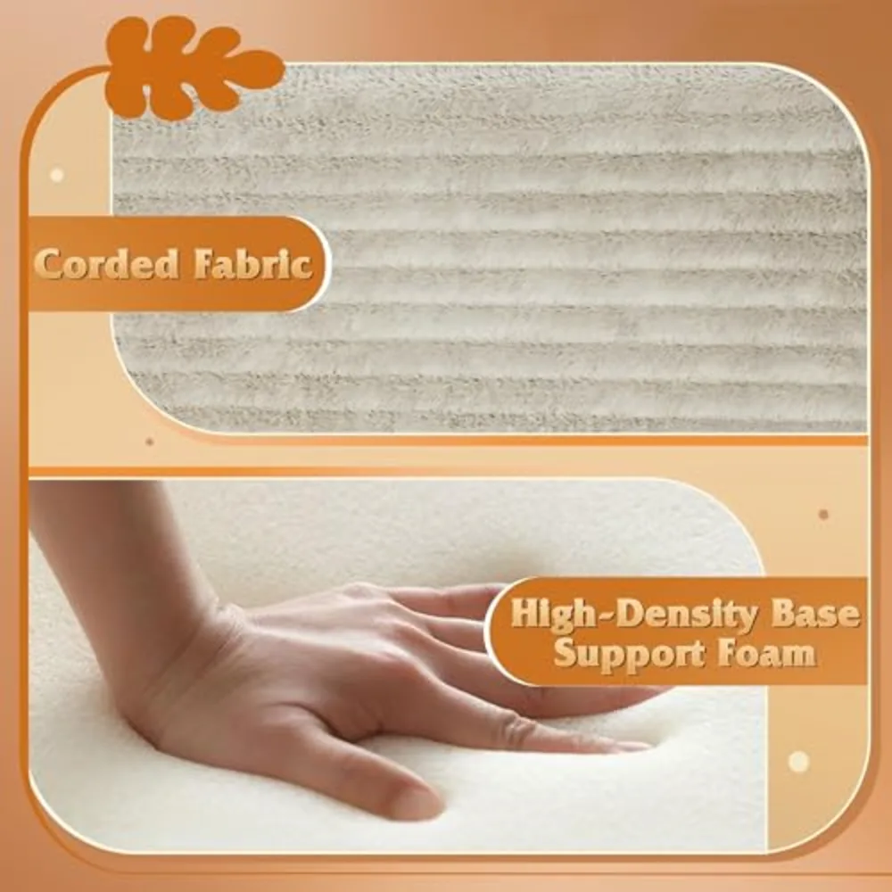 Boneless Ottoman Lightweight Movable Foot Rest Stool for Living, view 5