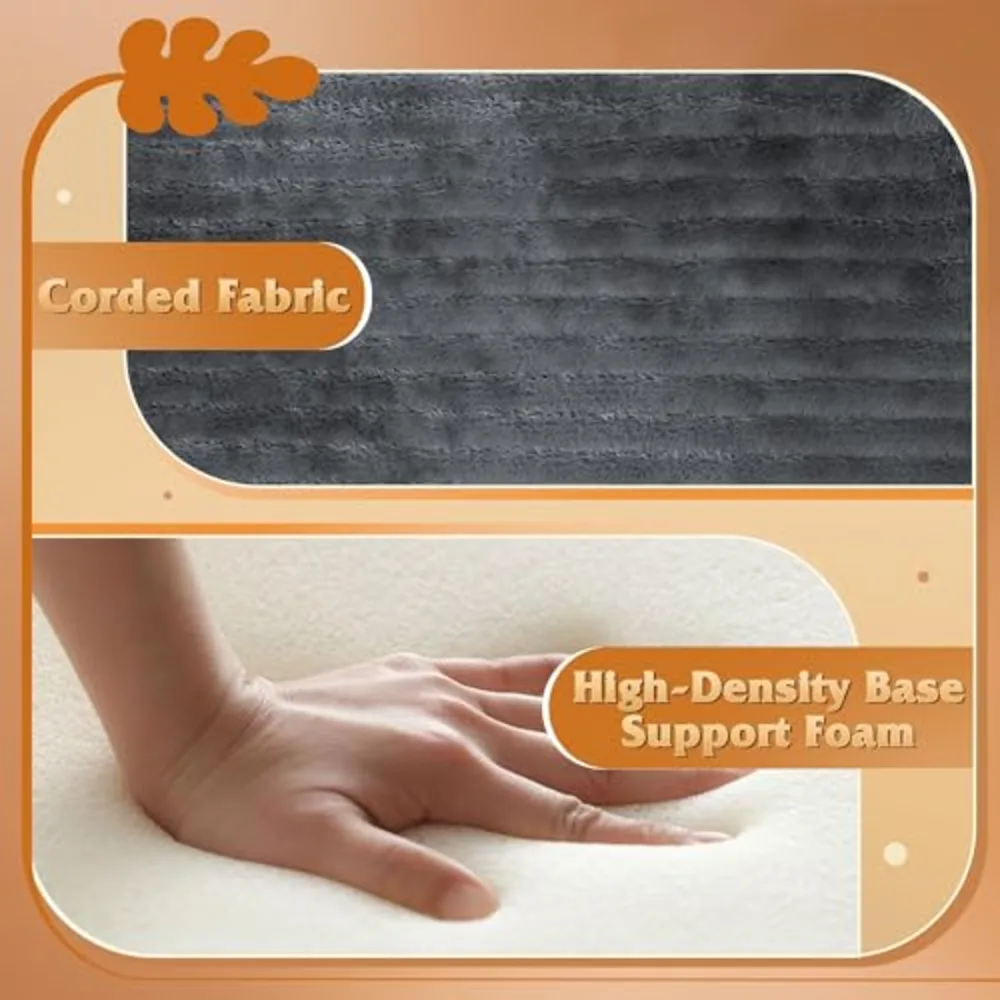 Boneless Ottoman Lightweight Movable Foot Rest Stool for Living, view 5