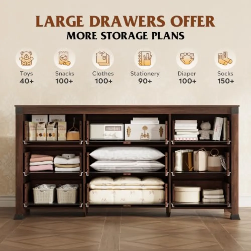Brown Dresser for Bedroom, view 4