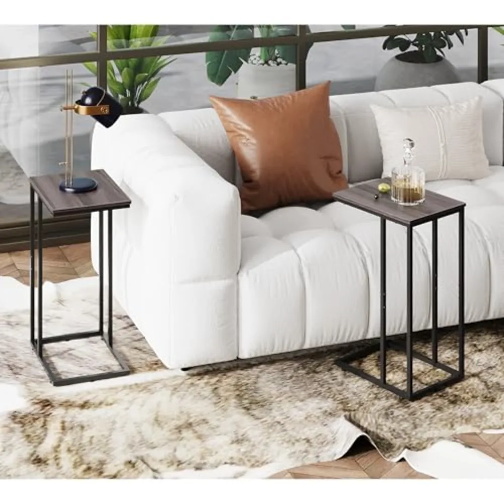 C Shaped End Tables Set of 2, view 2