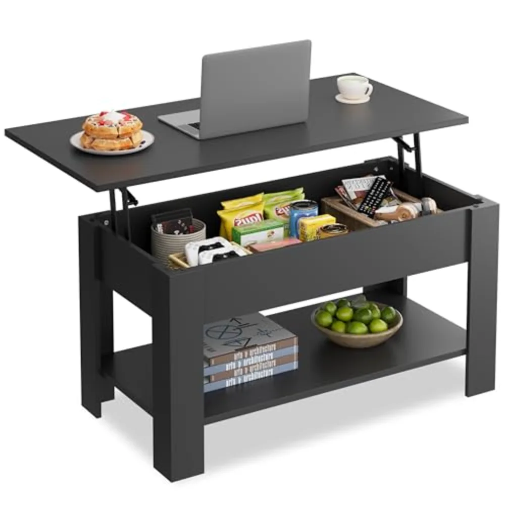 Coffee Table 39" Lift Top Coffee Table with Hidden Compartment, view 2