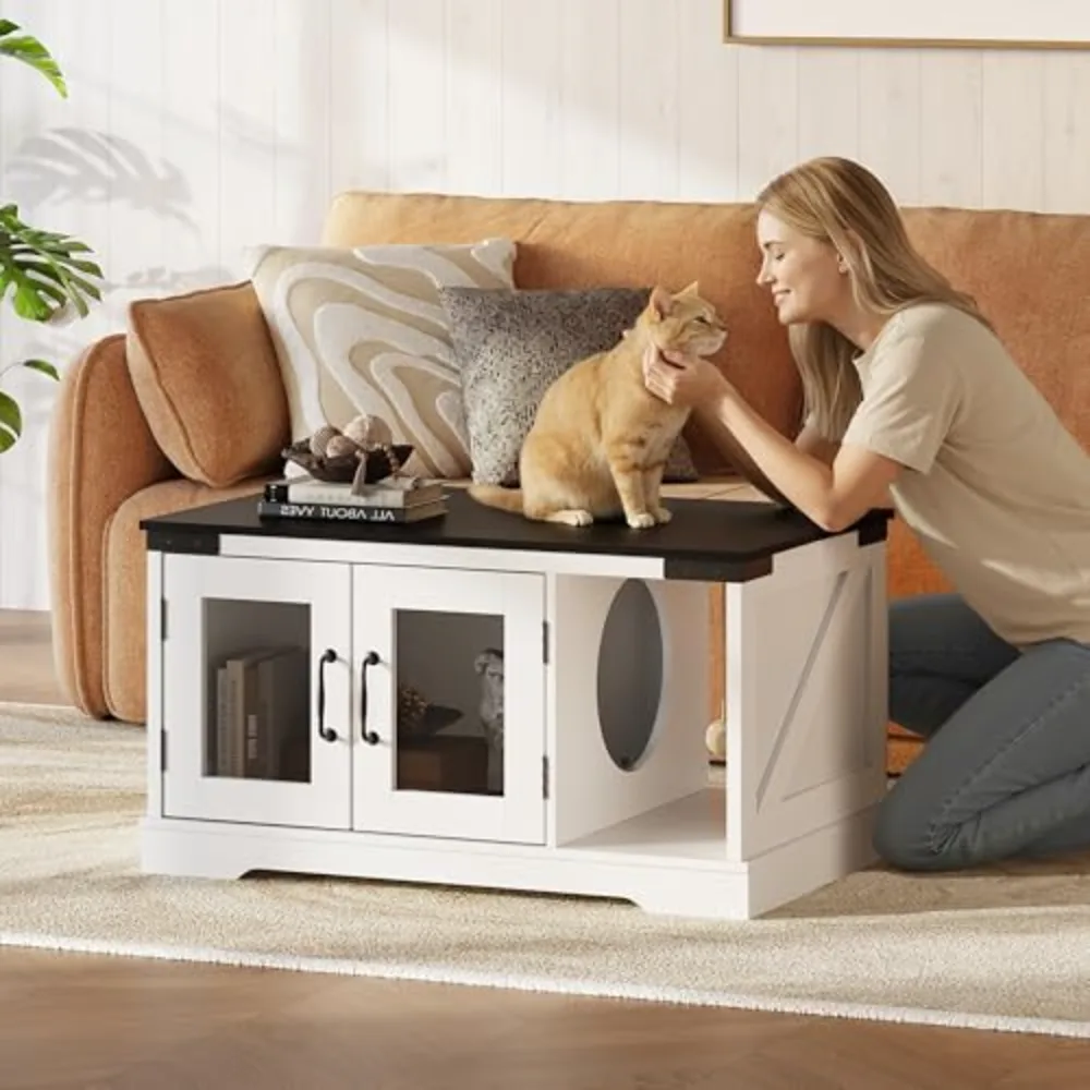 Coffee Table-Cat House with Door, view 2