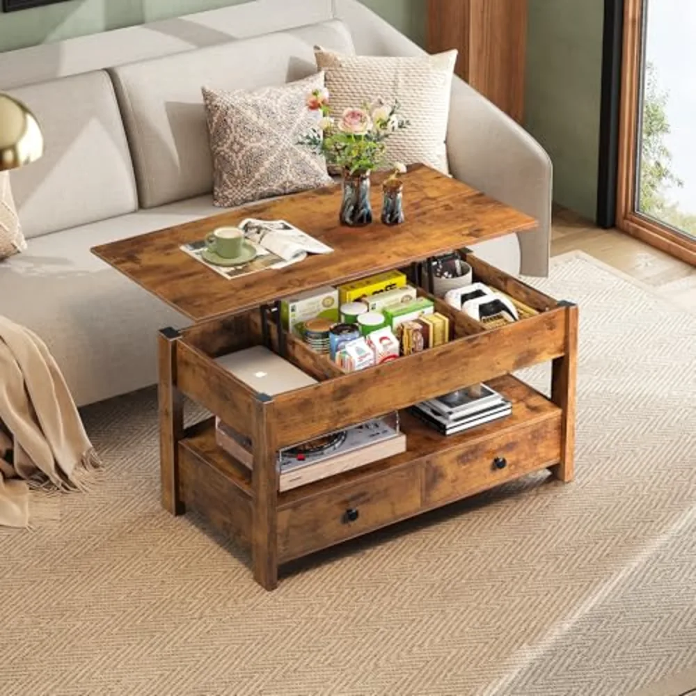 Coffee Table Lift Top Coffee Table with 2 Drawers