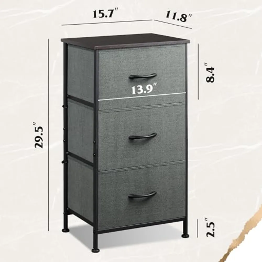 Dresser with 3 Drawers, view 3