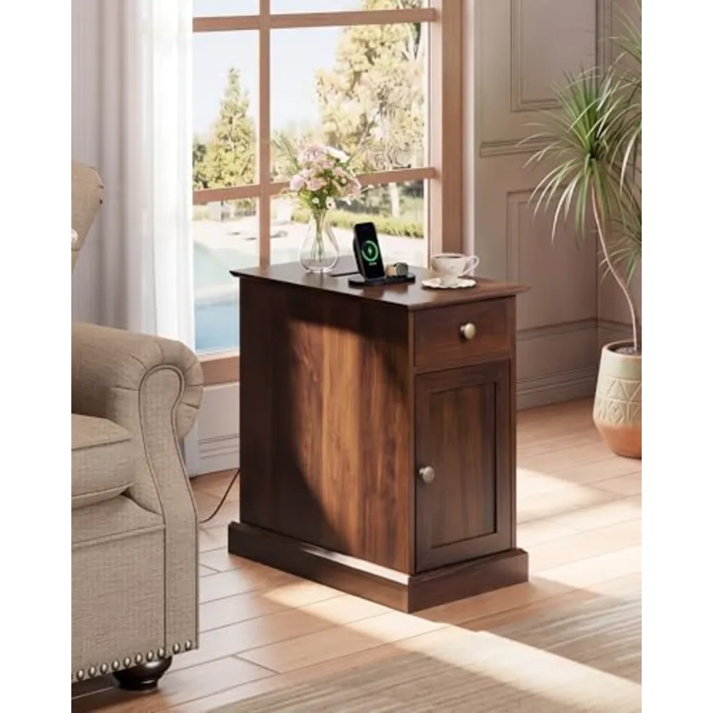 End Table with Charging Station, view 2