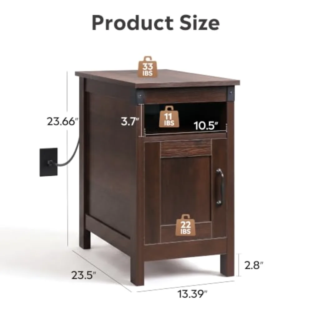 End Table with Charging Station