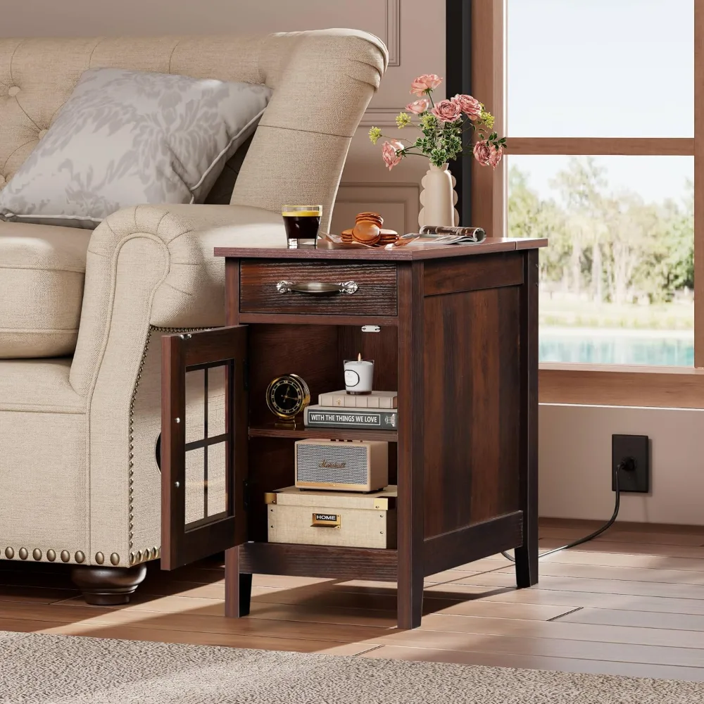End Table with Charging Station, view 6