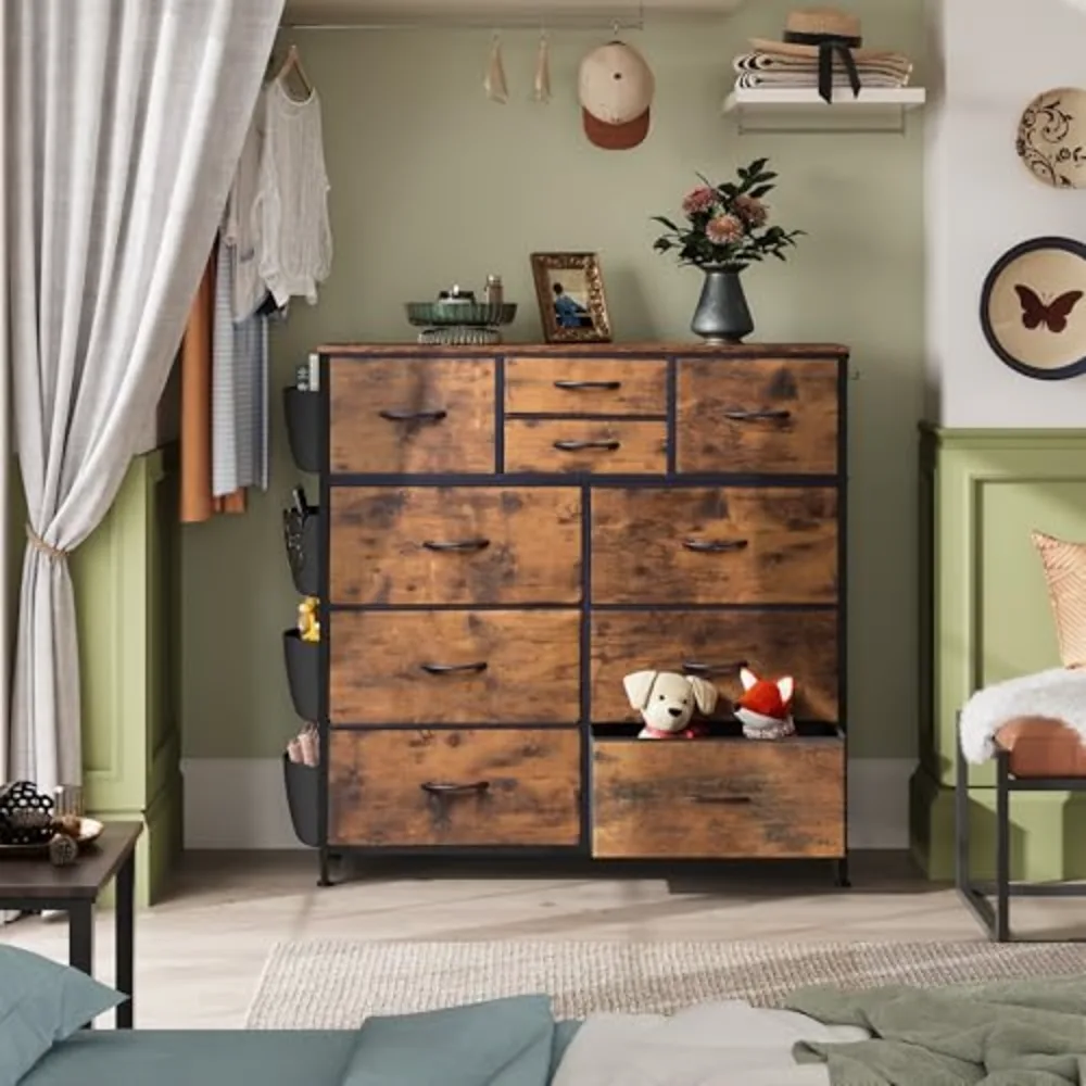 Fabric Dresser for Bedroom with 10 Drawers, view 2