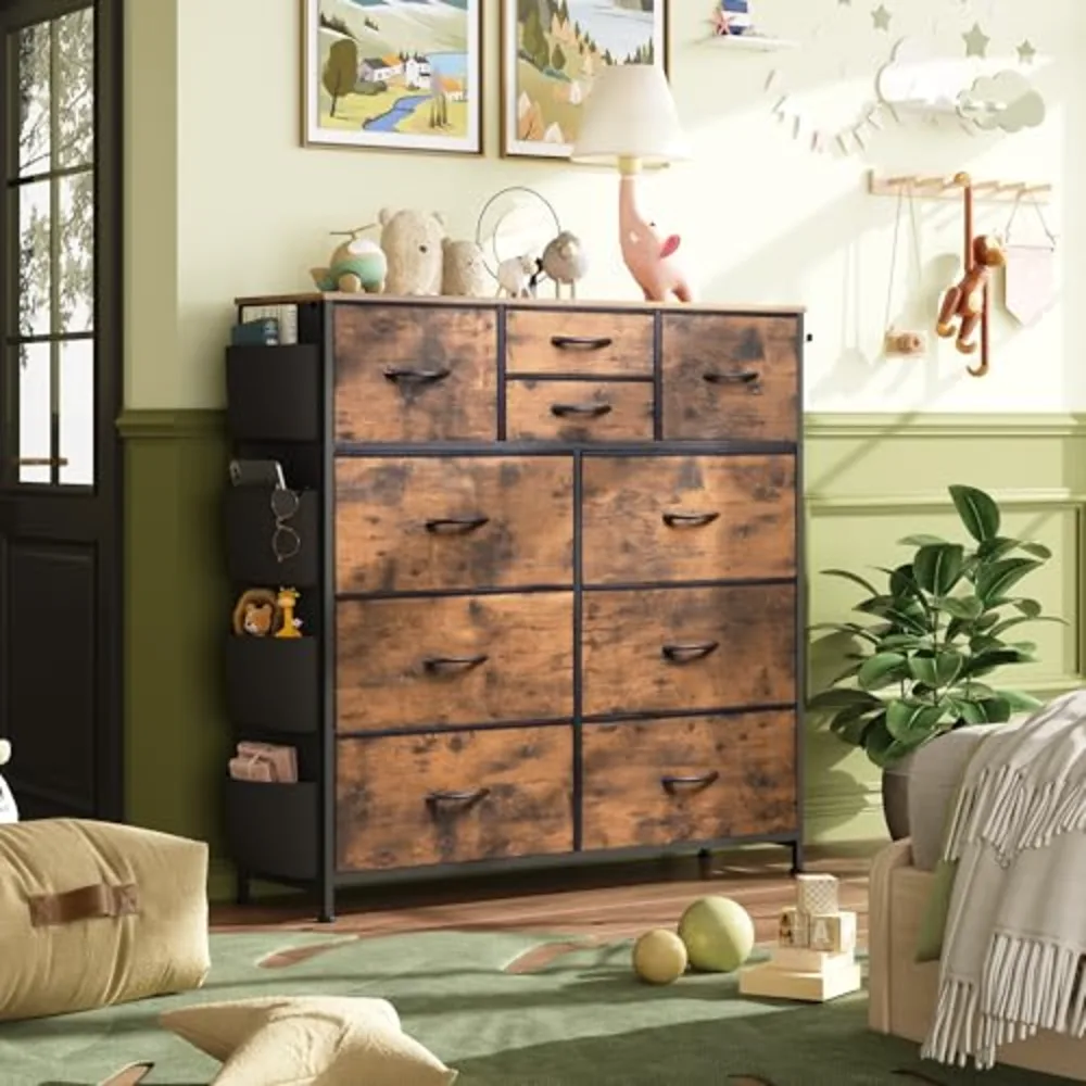 Fabric Dresser for Bedroom with 10 Drawers, view 4