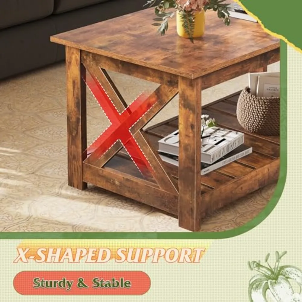 Farmhouse Coffee Table for Living Room, view 4