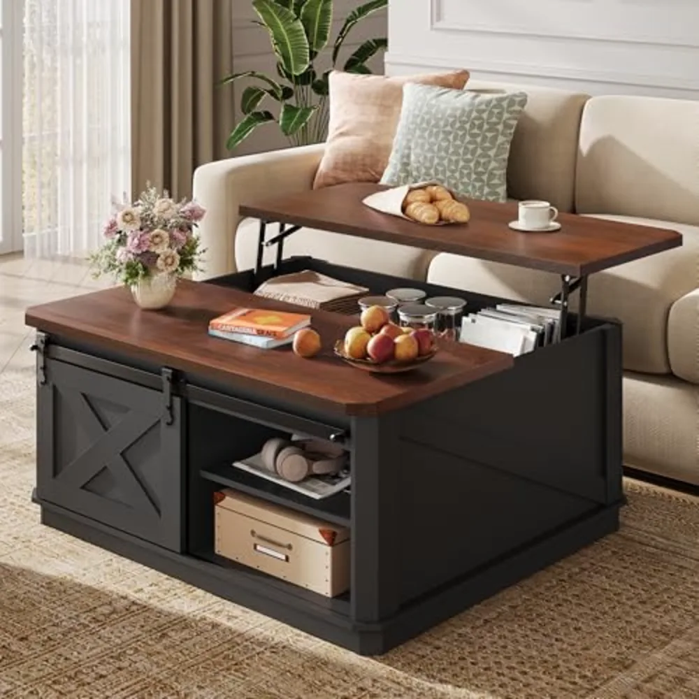Farmhouse Coffee Table with Storage