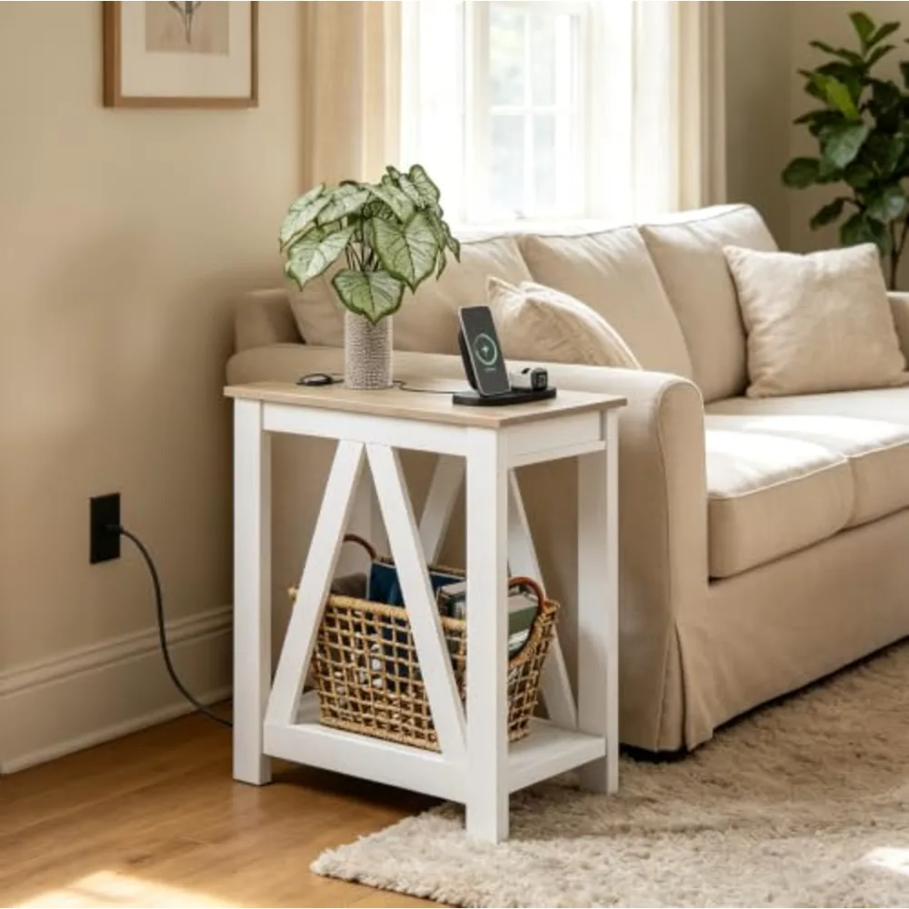 Farmhouse End Tables Living Room, view 2
