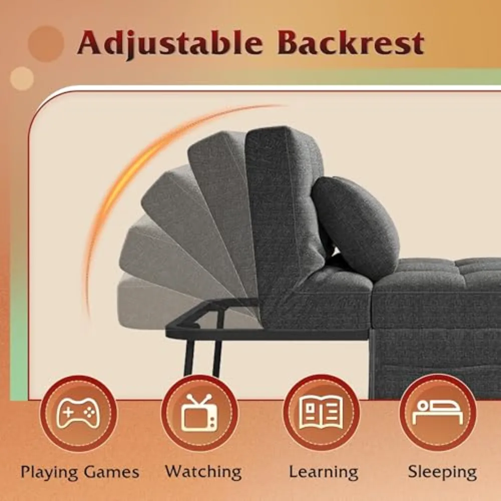 Folding Ottoman Bed Sleeper Chair, view 4