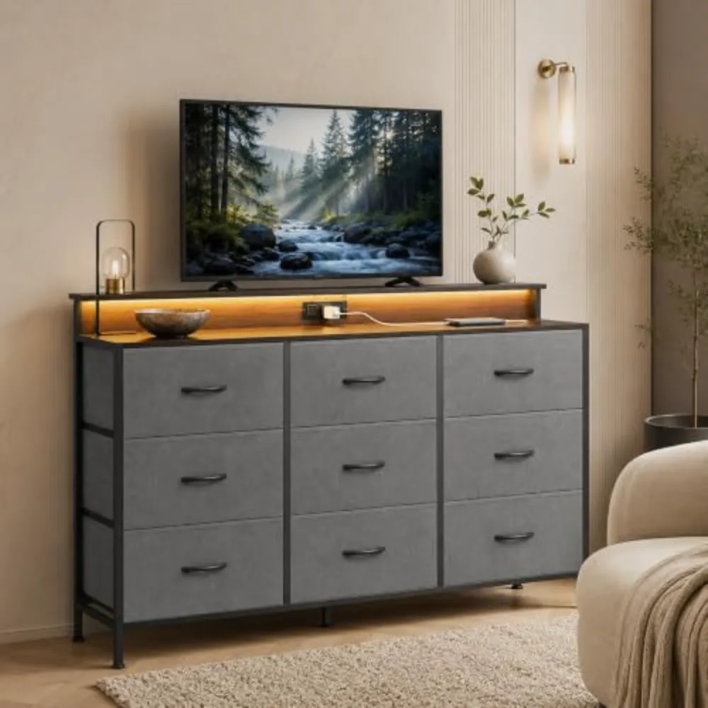 Grey Dresser TV Stand for 45, view 2