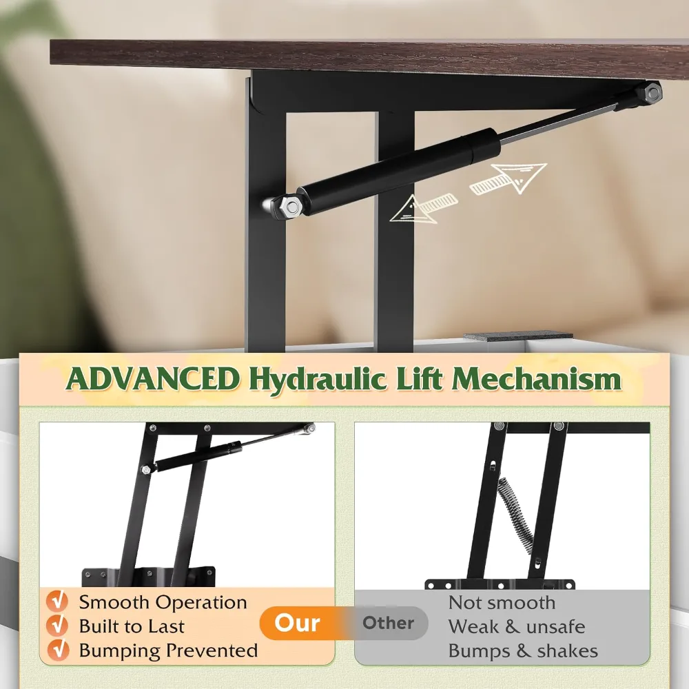 Lift Top Coffee Table, view 6