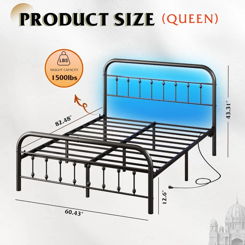 Metal Platform Bed Frame, view 6