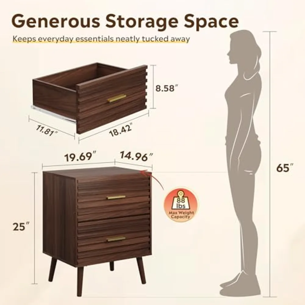 Mid Century Modern Nightstand, view 2