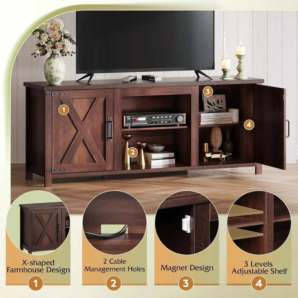 Modern Farmhouse TV Stand for TVs up to 65", view 6