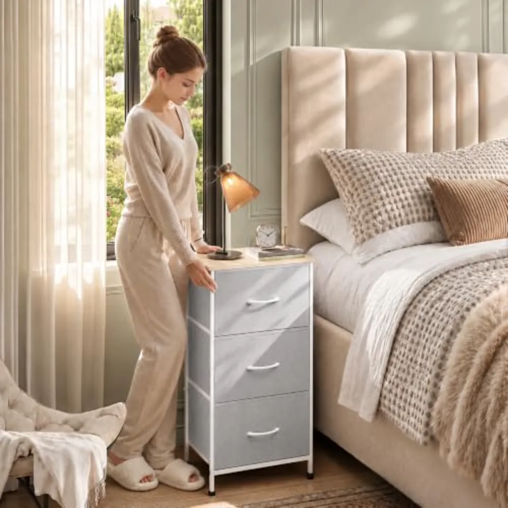 Nightstand with 3 Drawers, view 2
