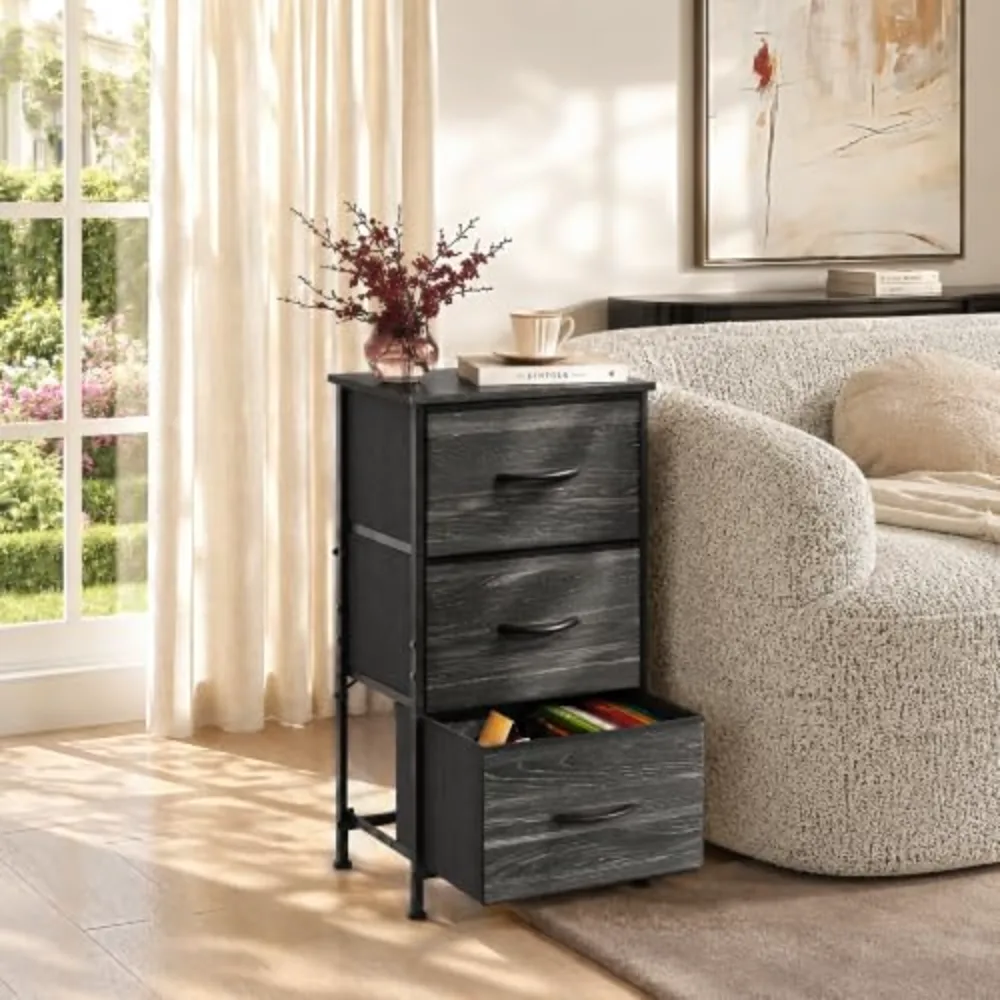 Nightstand with 3 Drawers, view 4