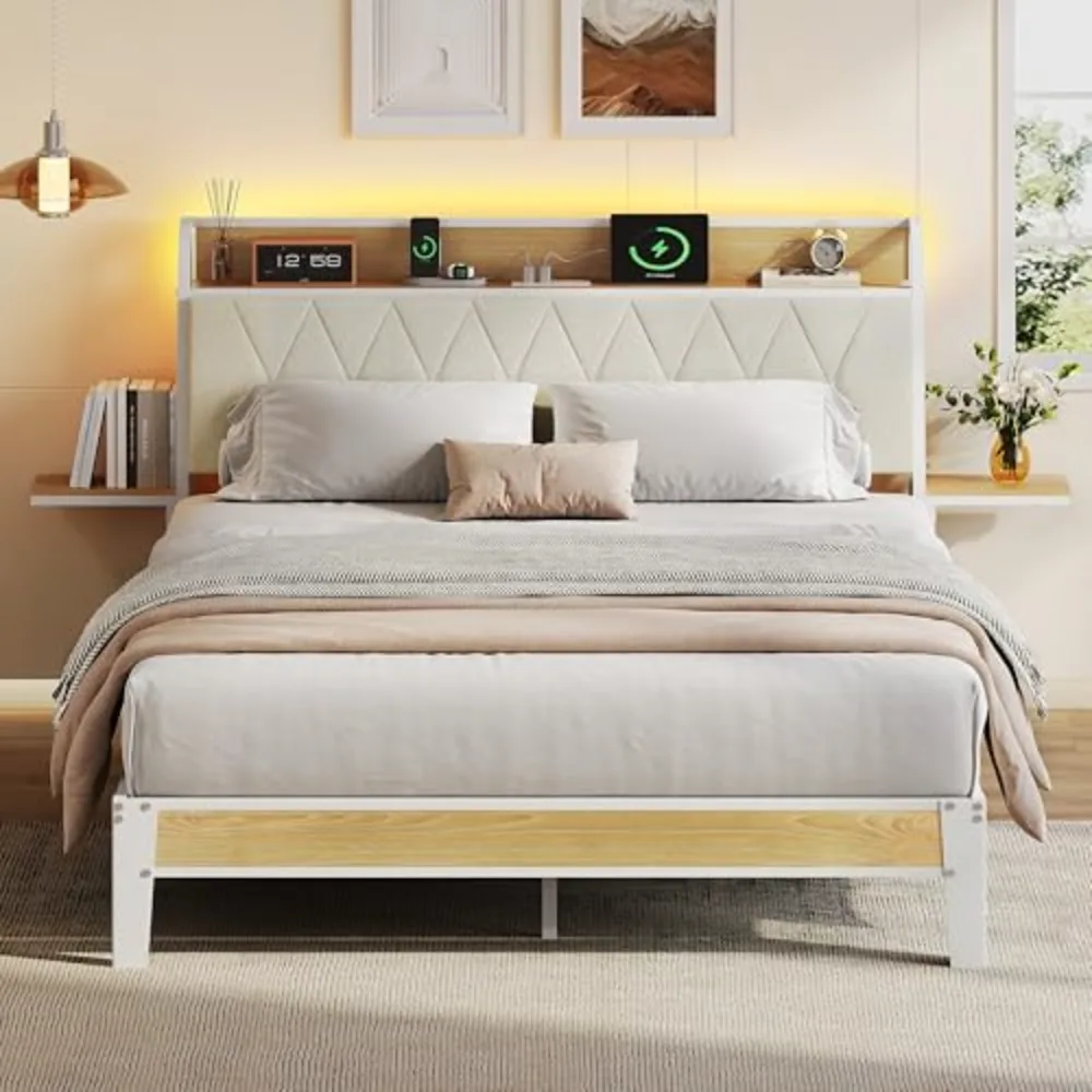 Queen Bed Frame with Headboard, view 2