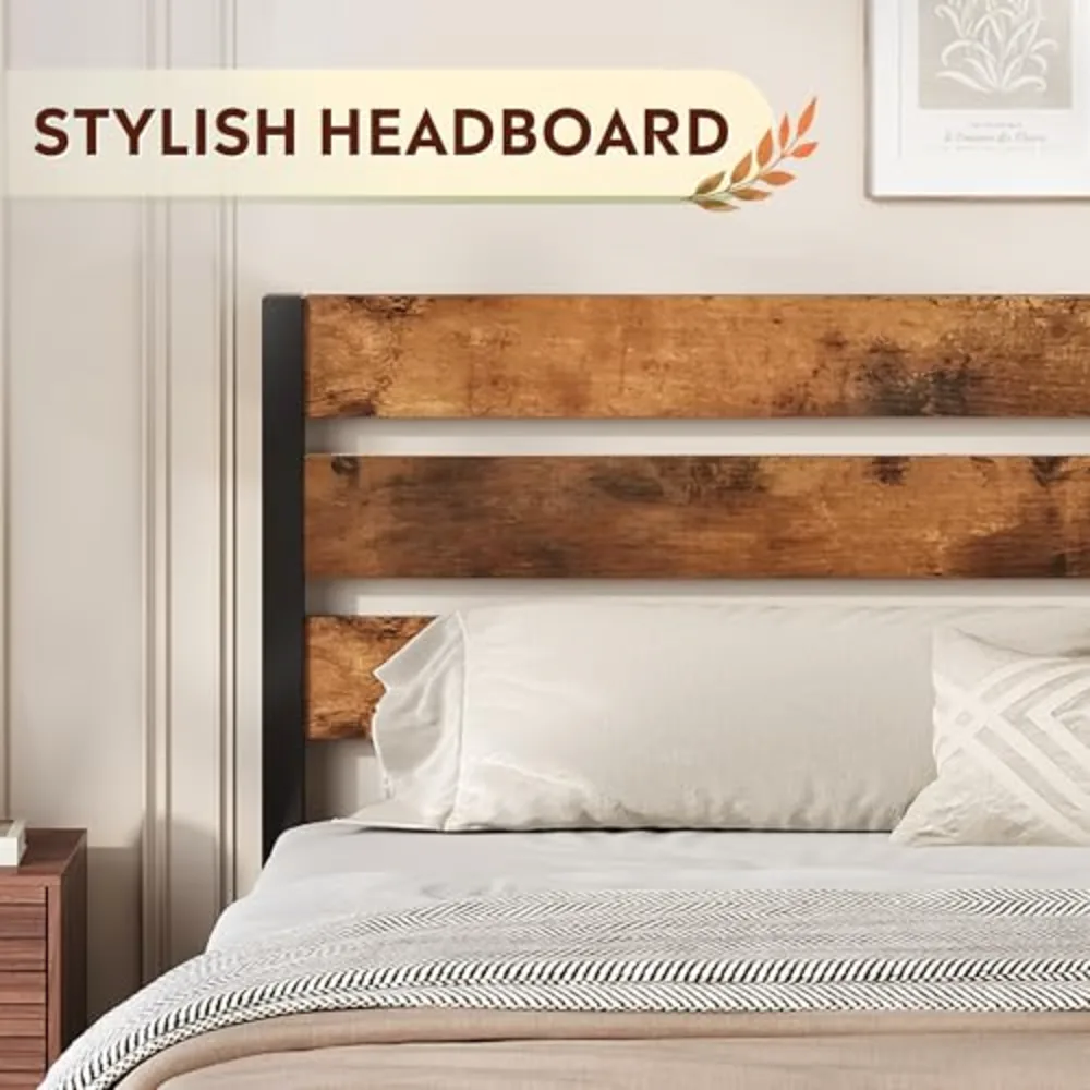 Queen Bed Frame with Headboard, view 5