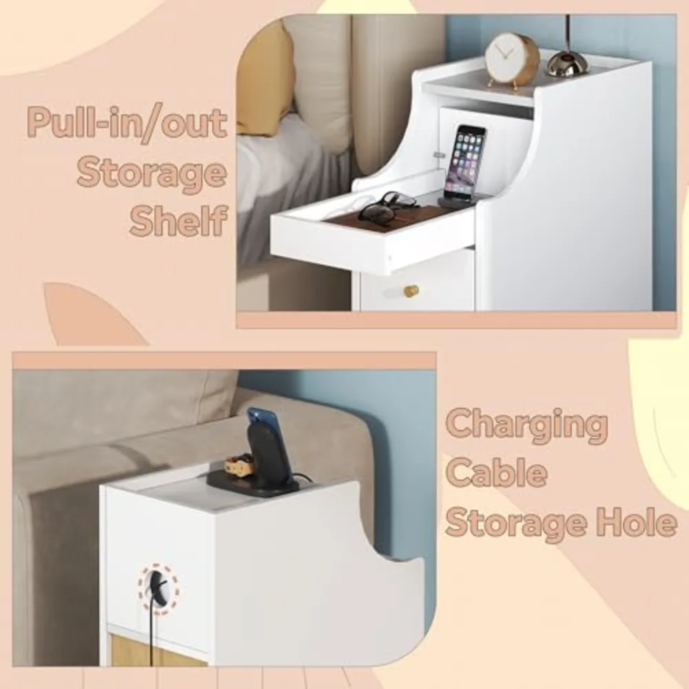 Small Nightstand with Drawers, view 4