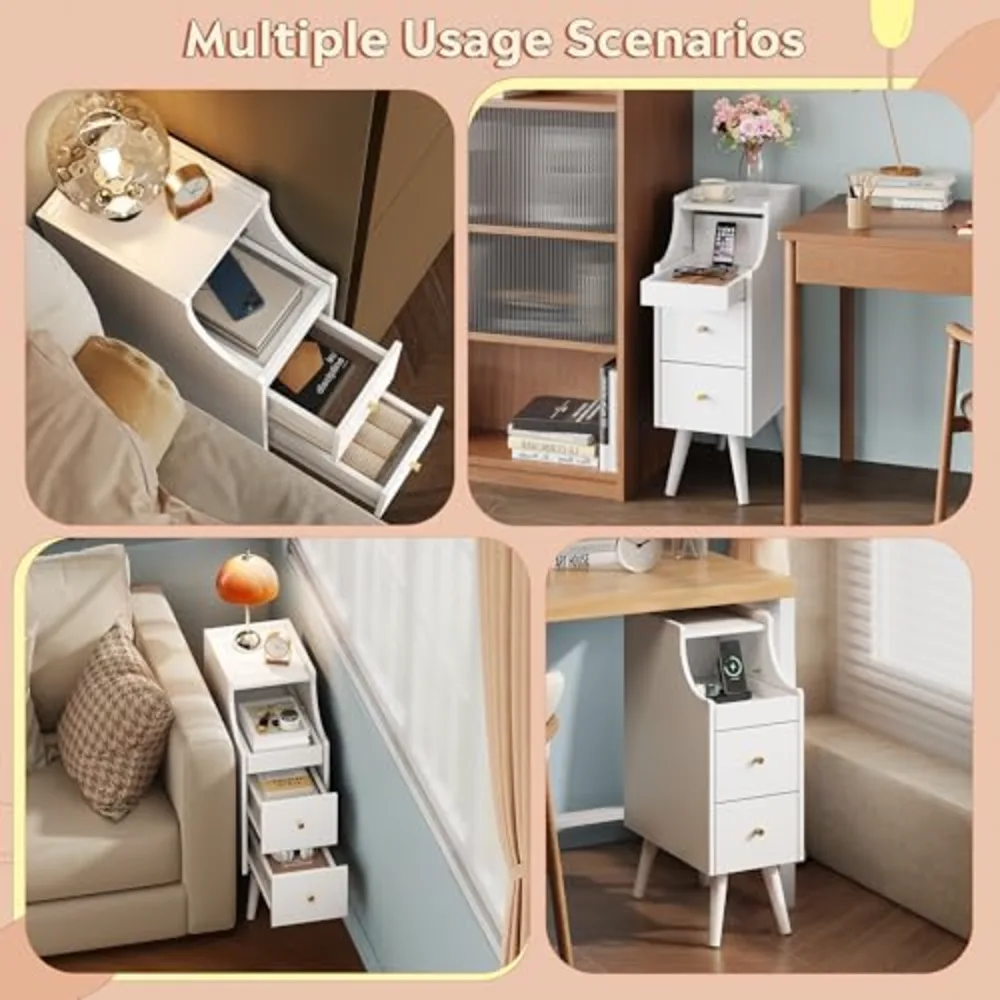 Small Nightstand with Drawers, view 5