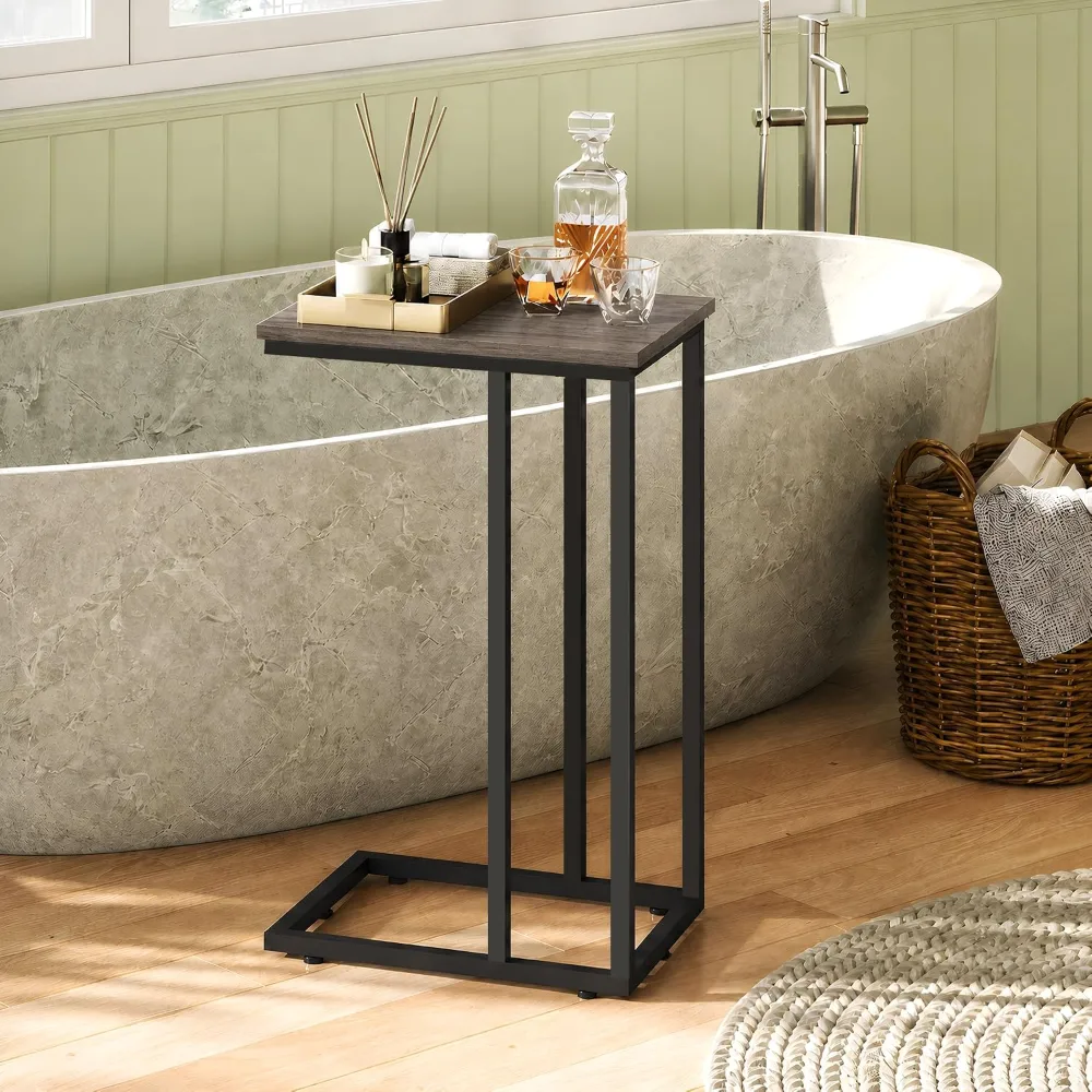 Small Side Table C Shaped End Table for Couch, view 6