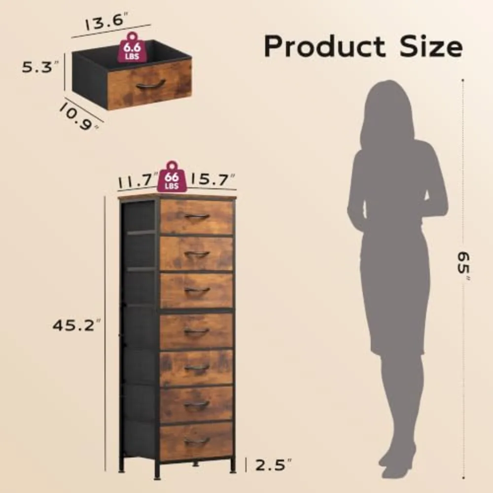 Tall Dresser for Bedroom, view 3