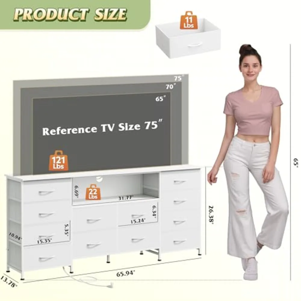 White Dresser for Bedroom, view 3
