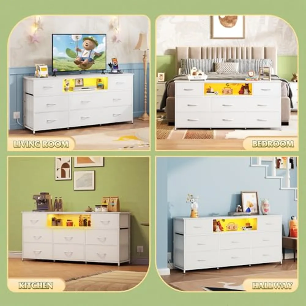 White Dresser TV Stand for 50, view 4