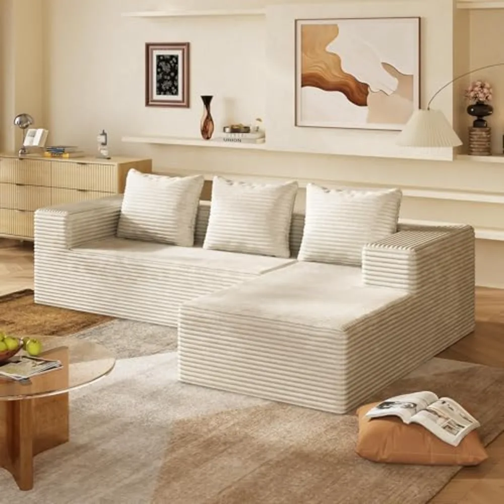 WLIVE 104'' Cloud Sectional Couches for Living Room