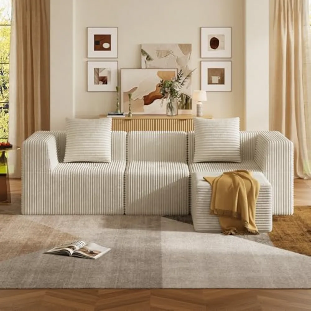 WLIVE 108'' Cloud Sectional Couches for Living Room, view 2