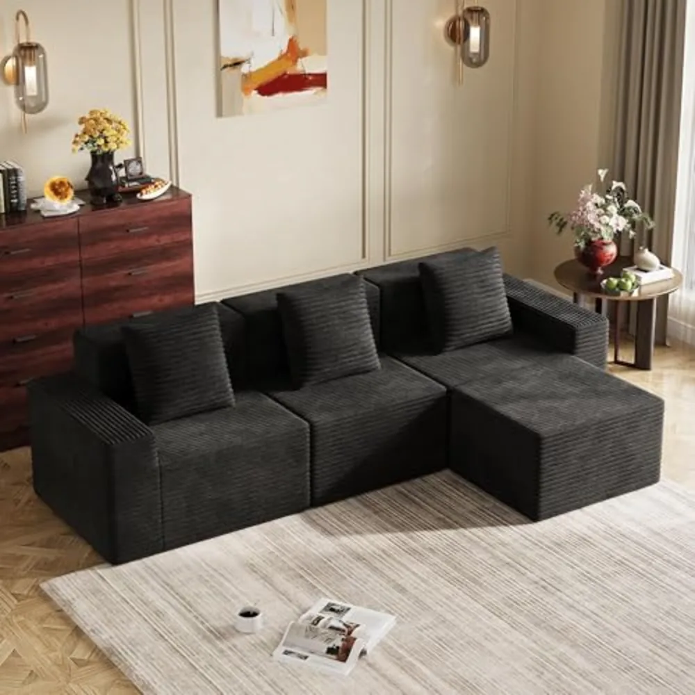WLIVE 110'' Cloud Sectional Couches for Living Room