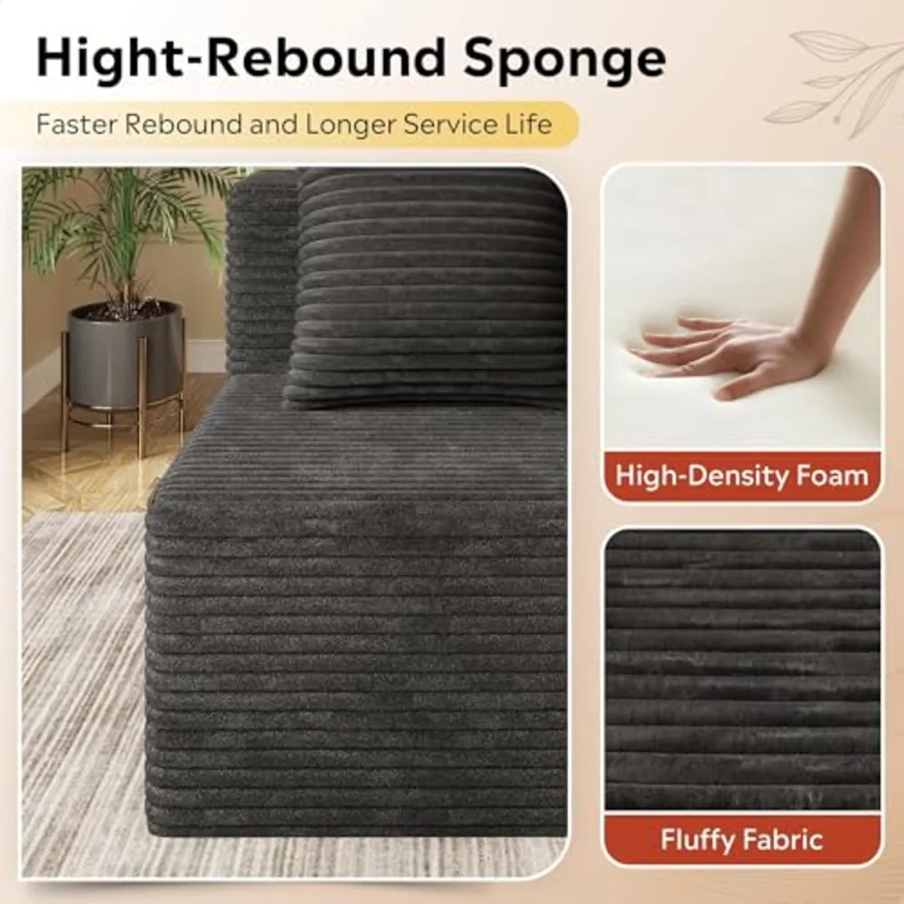 WLIVE 32'' Multifoutional Boneless Chair Armless, view 4