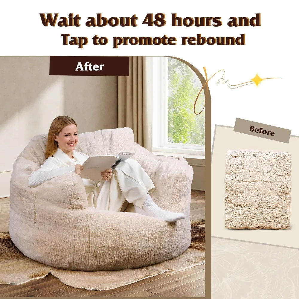WLIVE 43'' Giant Bean Bag Chair, view 6