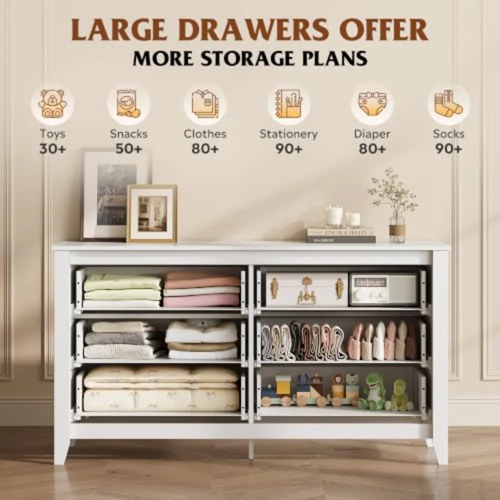 WLIVE 54" Dresser for Bedroom, view 5