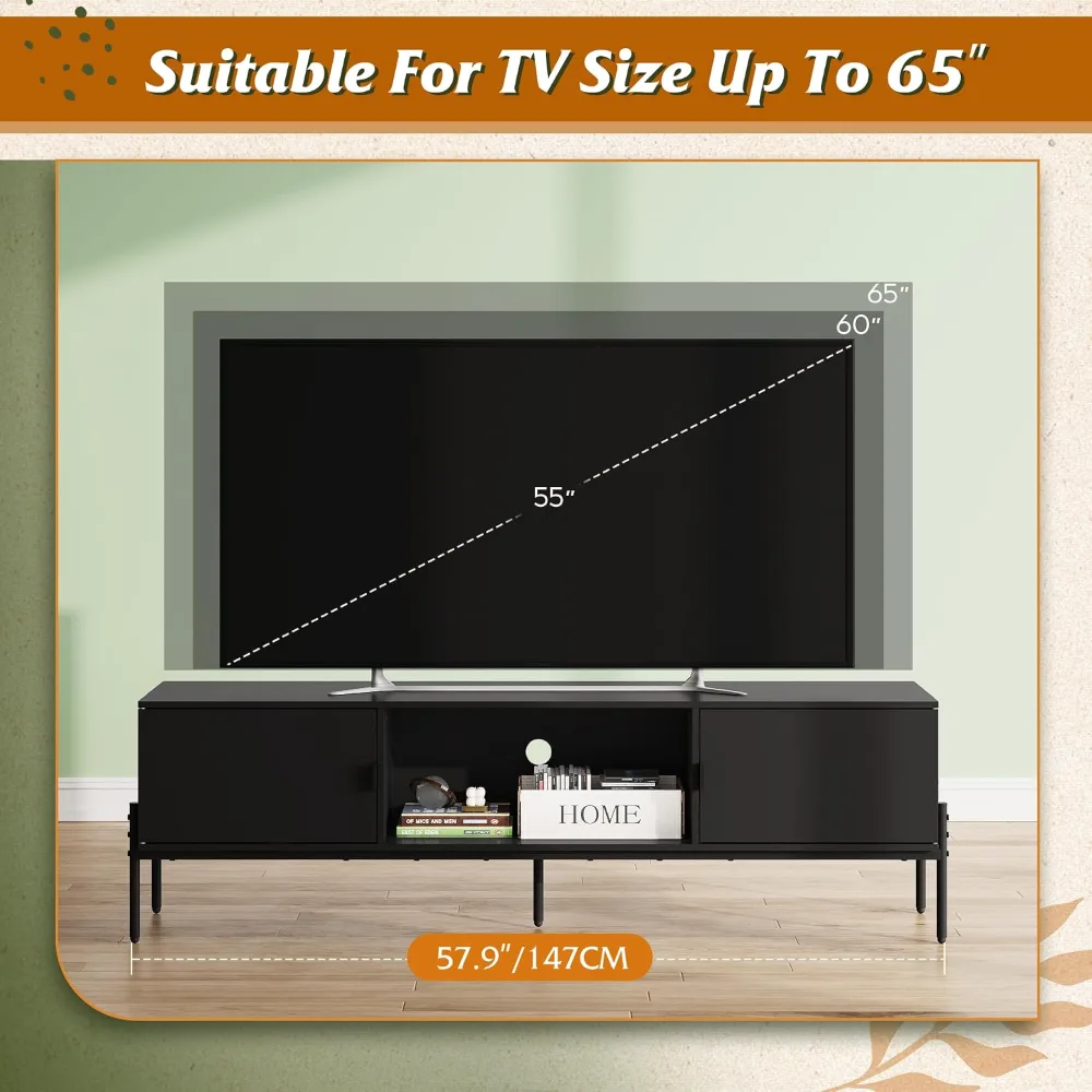 WLIVE 58" TV Stand for 65 Inch TVs, view 6