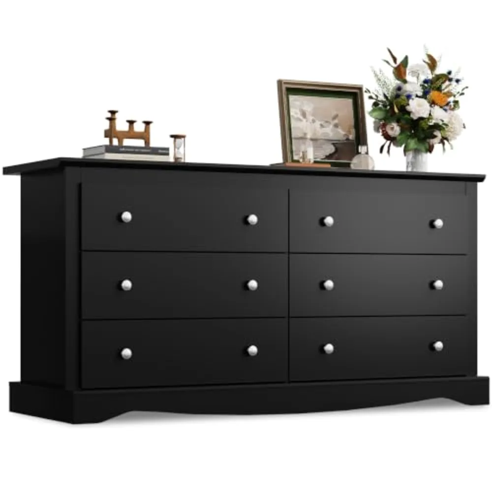 WLIVE 6 Drawer Dresser for Bedroom