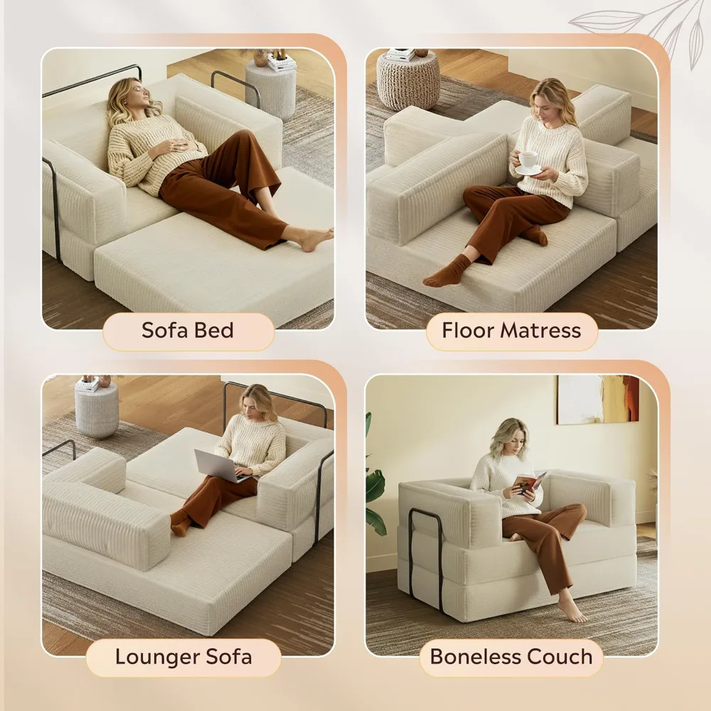 WLIVE 60'' Futon Sofa Bed, view 6
