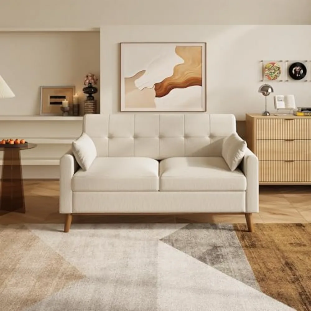 WLIVE 62" Loveseat Sofa Mid Century Modern Small Couches for Living, view 2