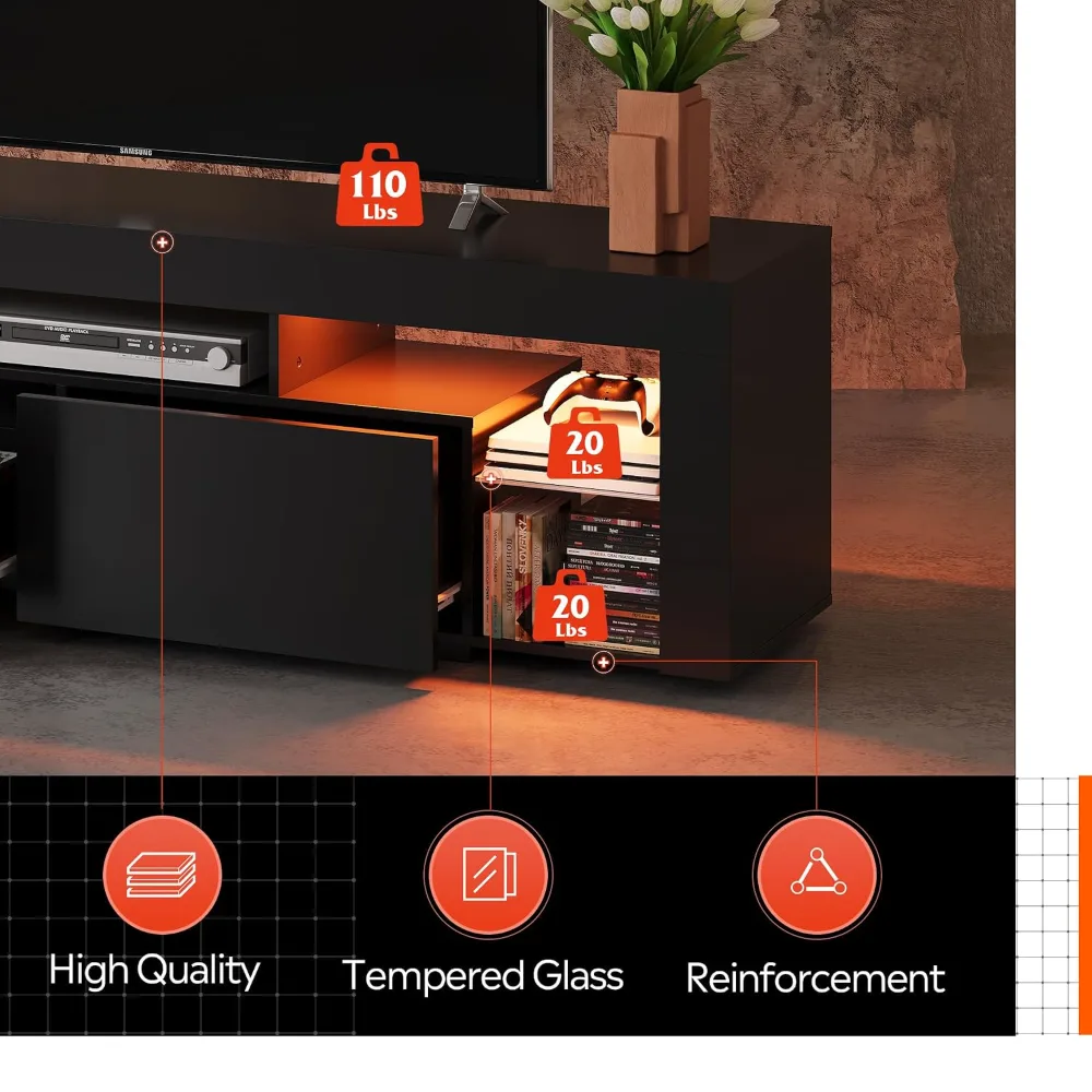 WLIVE 63 Inch TV Stand for 55/65/70 Inch TVs, view 6