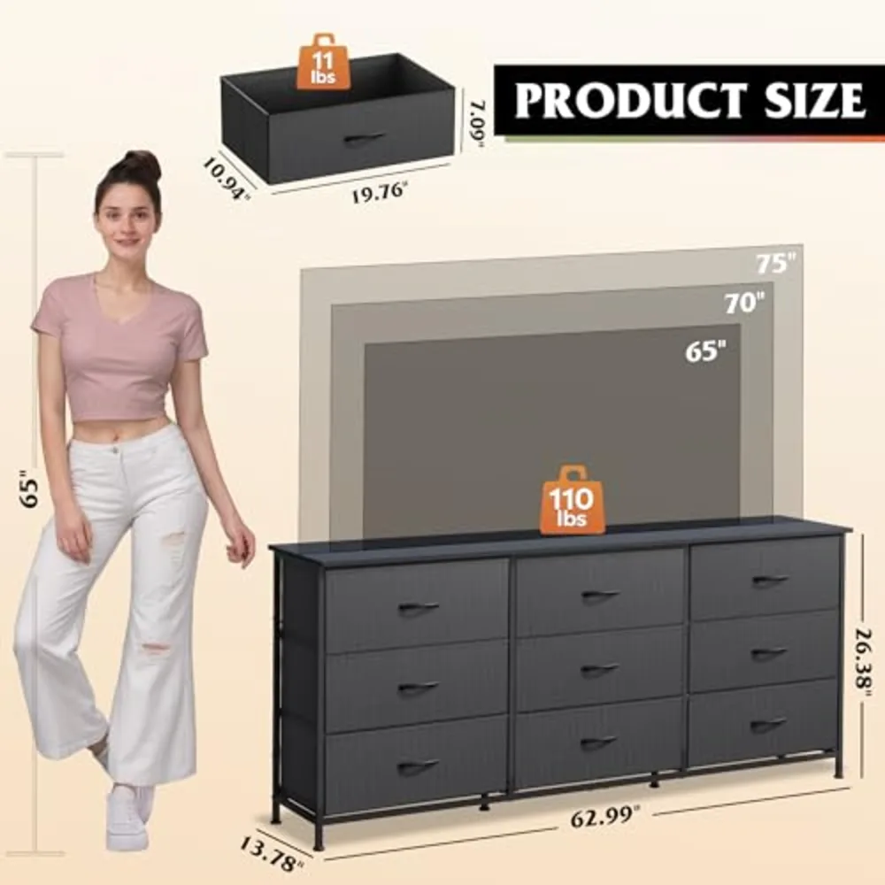 WLIVE 63''W Dresser for Bedroom, view 3