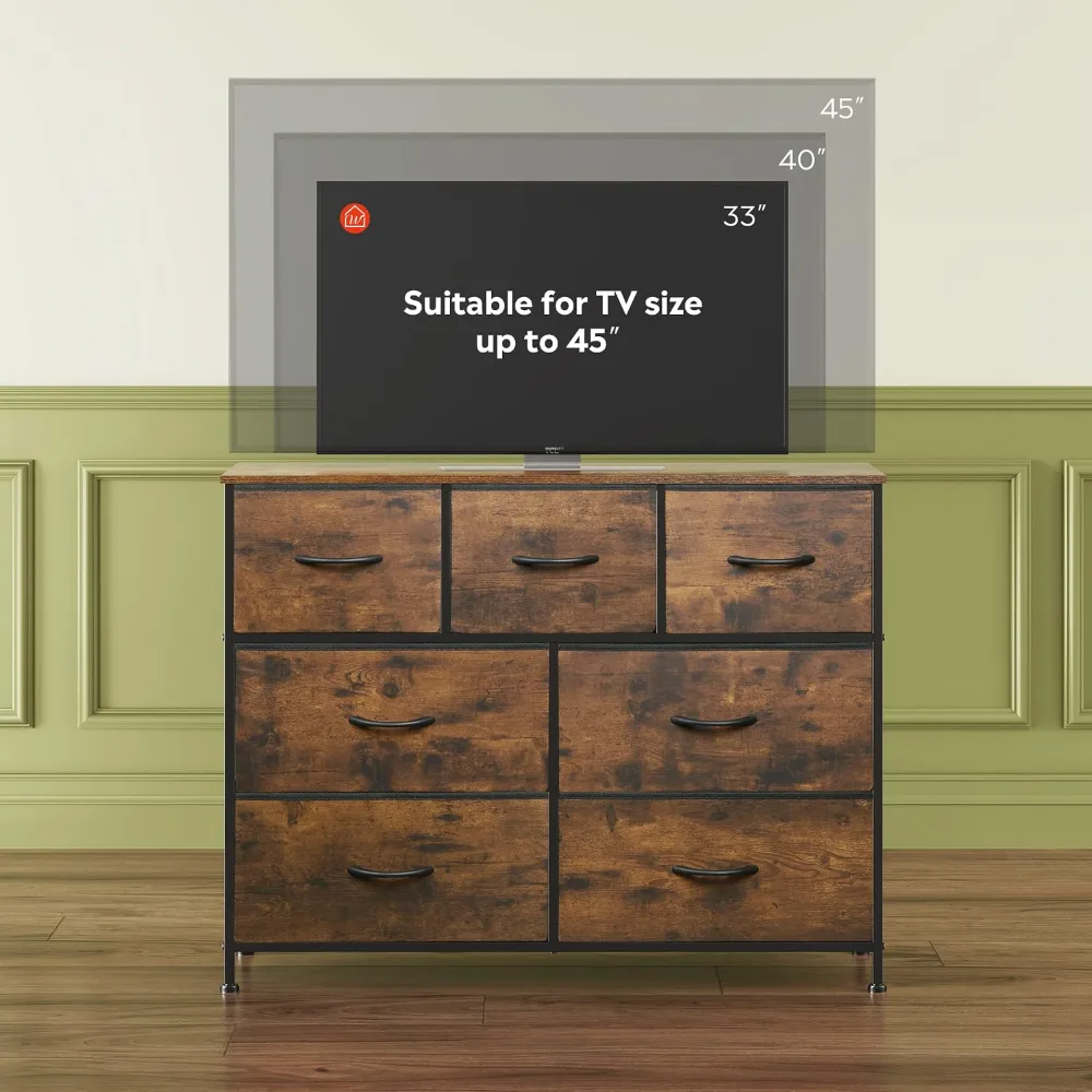 WLIVE 7 Drawer Dresser TV Stand, view 6