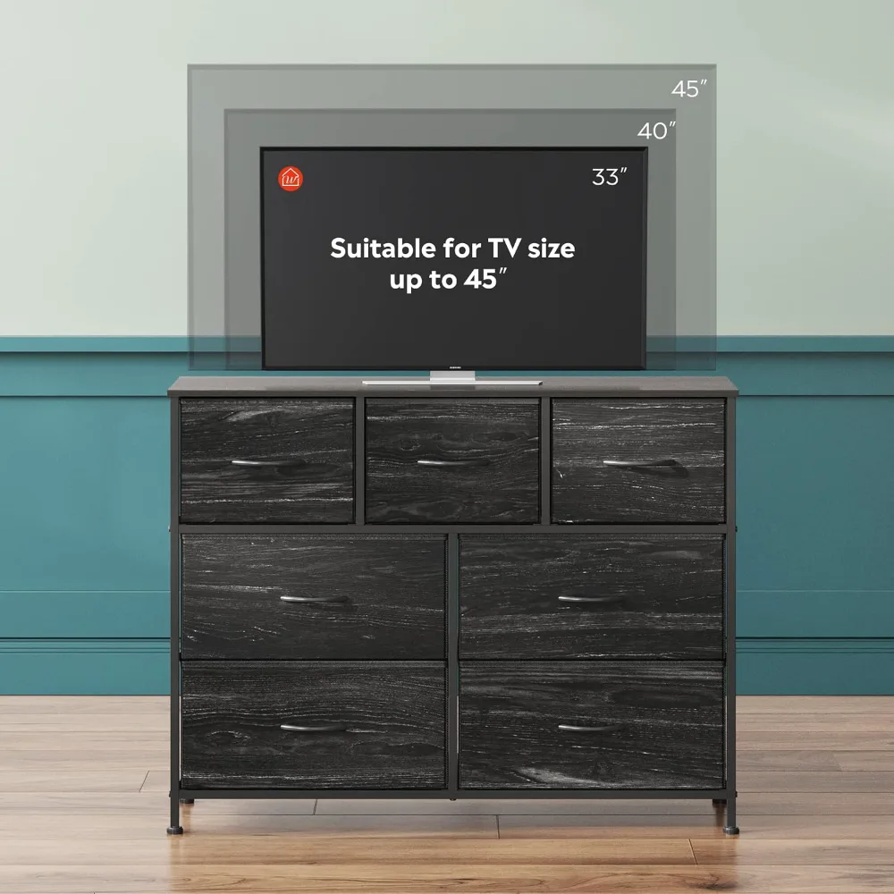 WLIVE 7 Drawer Dresser TV Stand, view 6