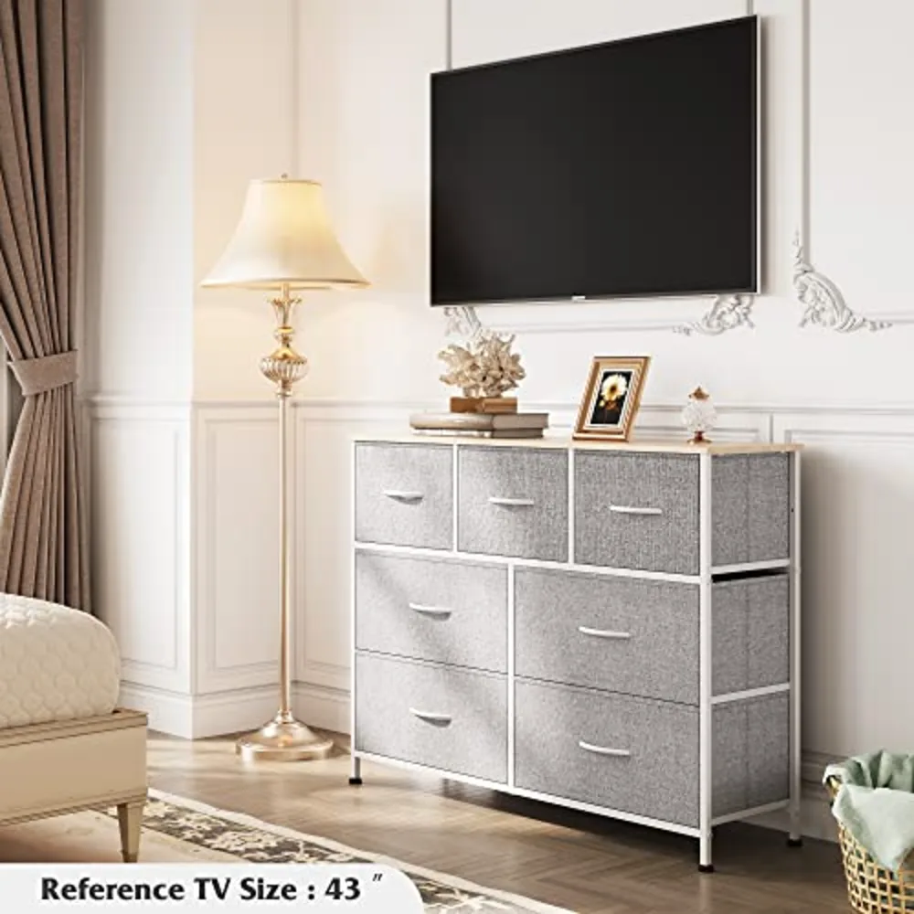 WLIVE 7 Drawer Dresser TV Stand, view 4