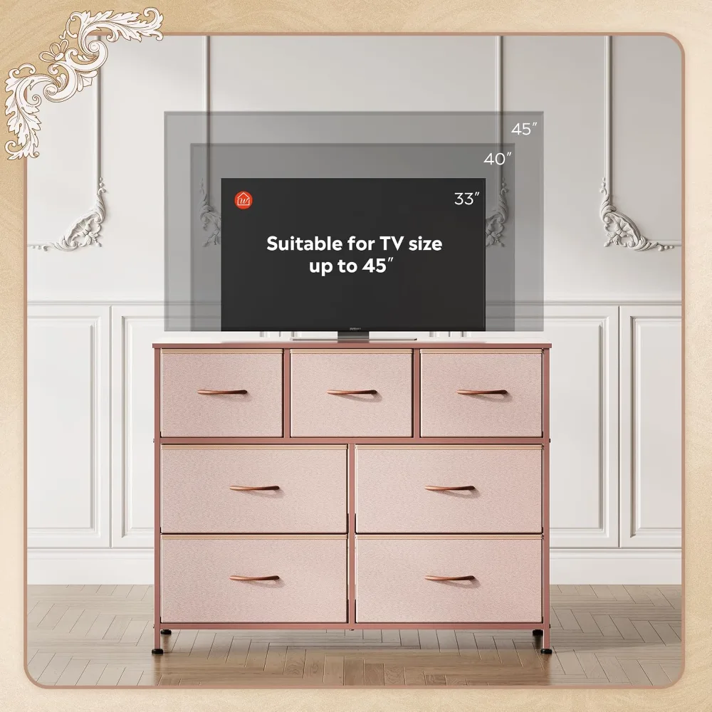 WLIVE 7 Drawer Dresser TV Stand, view 6